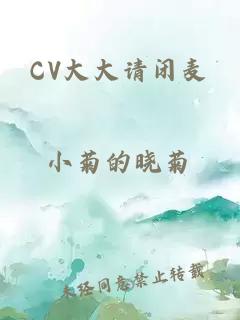 CV大大请闭麦