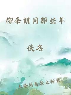 柳条胡同那些年